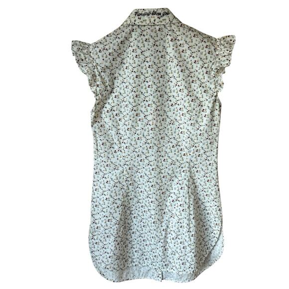 Fiorucci Camicia Floral Print Shirt Dress NWT Size 40 / 10 / Large - Picture 2 of 7